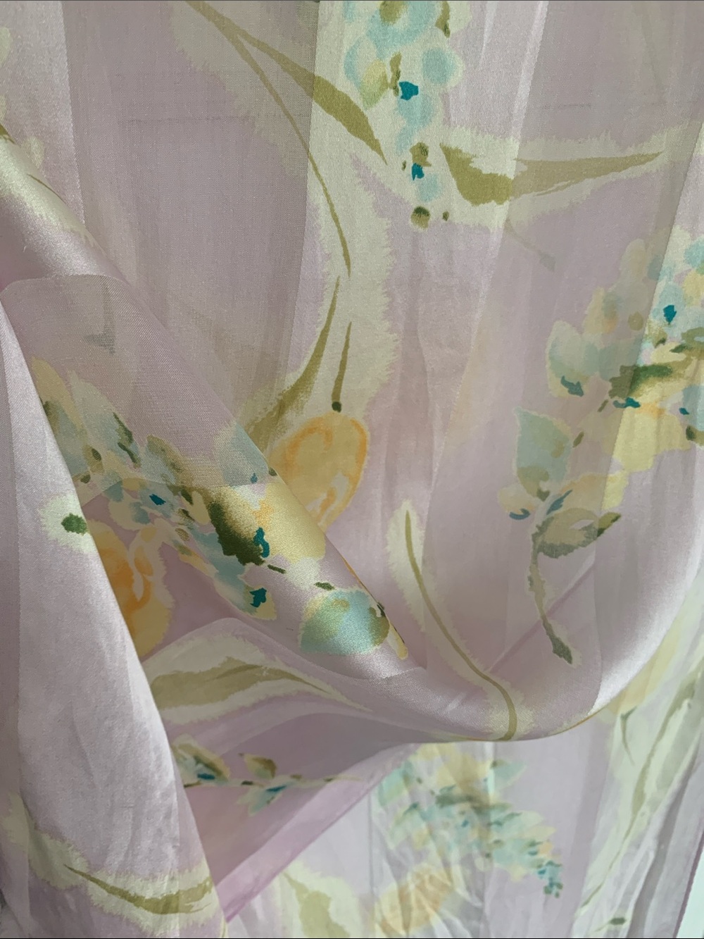 3 for $20 😍 Sheer Silk Scarf in Pastel Lavender and Yellow
